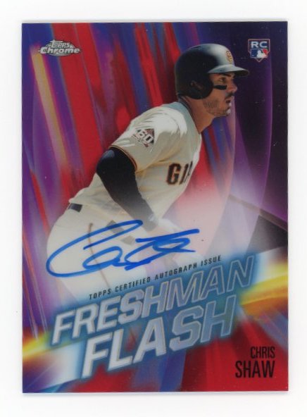 2019 Topps Chrome Chris Shaw #FFA-CS - #/5 Red Freshman Flash Autograph