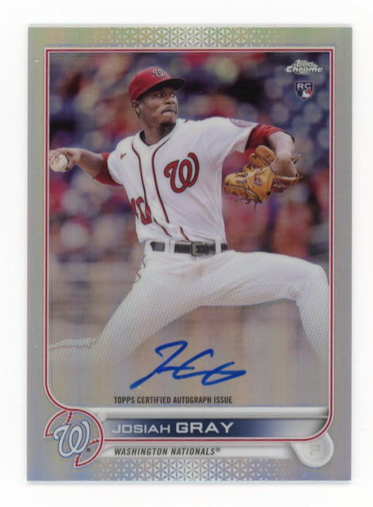 2022 Topps Chrome Josiah Gray #RA-JG - #/499 Refractor Autograph