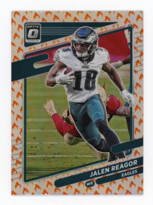 2021 Panini Donruss Optic Jalen Reagor  #7 - Fire Emoji Case Hit