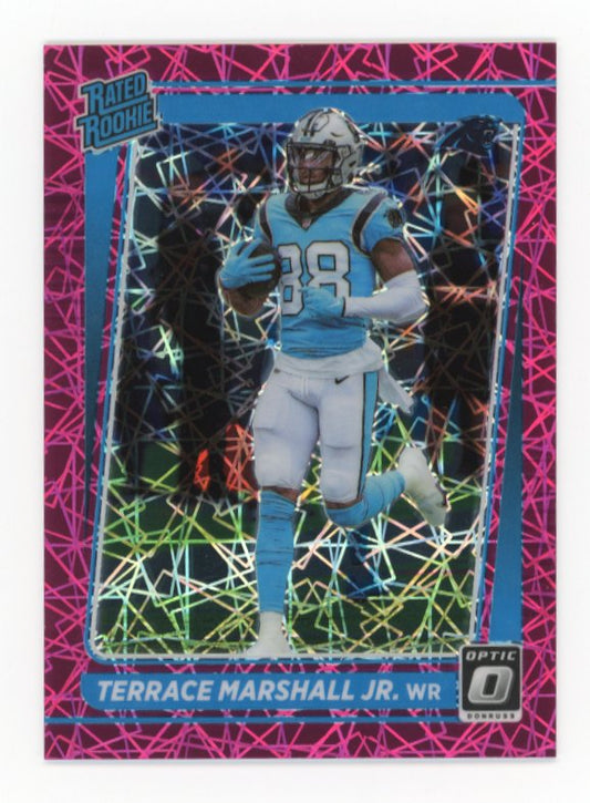 2021 Panini Donruss Optic Terrace Marshall Jr. Rated Rookie #218 - Pink Lazer