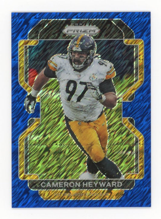 2021 Panini Prizm Cameron Heyward #254 - #/25 Blue Shimmer