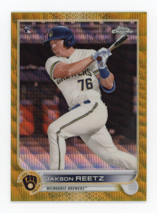 2022 Topps Chrome Jakson Reetz #157 - #/50 Gold Wave