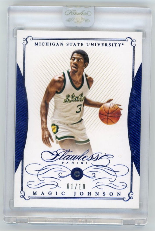 2016 Panini National Treasures Magic Johnson #30 - #/10 Diamond