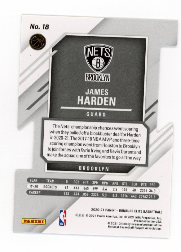 2020/21 Panini Donruss Elite James Harden Aspirations #18 - #/87