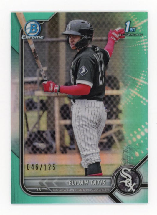 2022 Bowman Chrome Elijah Tatis #BCP-23 - #/125 Aqua Refractor