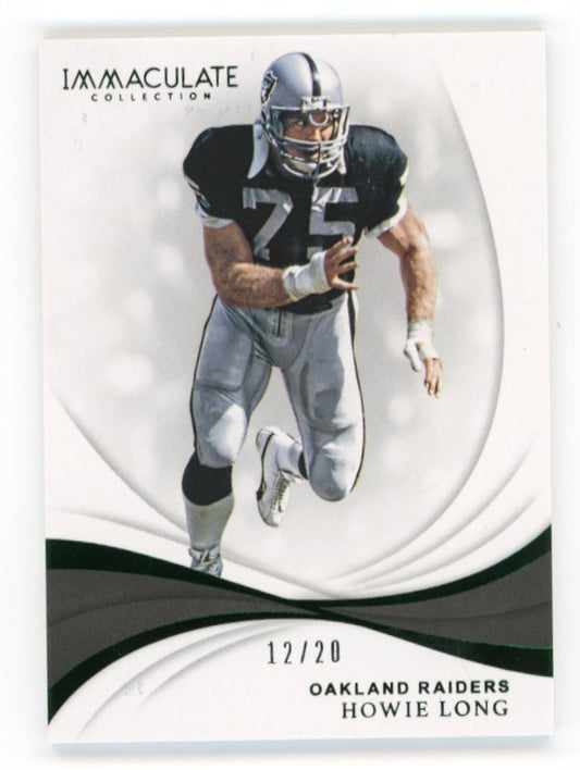 2019 Panini Immaculate Howie Long #75 - #/20