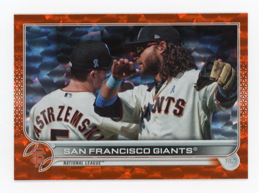 2022 Topps Series Two San Francisco Giants Team Card #464 - #/299 Orange