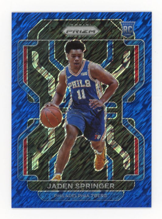 2021/22 Panini Prizm Jaden Springer #317 - #/30 Blue Prizm