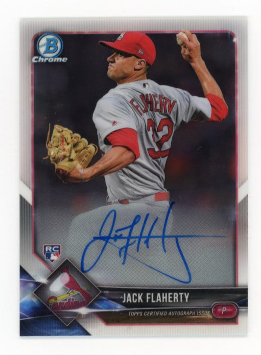 2018 Topps Bowman Chrome Jack Flaherty RC #CRA-JF - Autograph