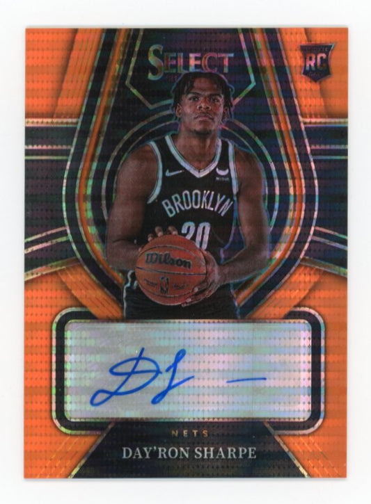 2021/22 Panini Select Day'Ron Sharpe #RS-DRS - #/30 Orange Pulsar Autograph