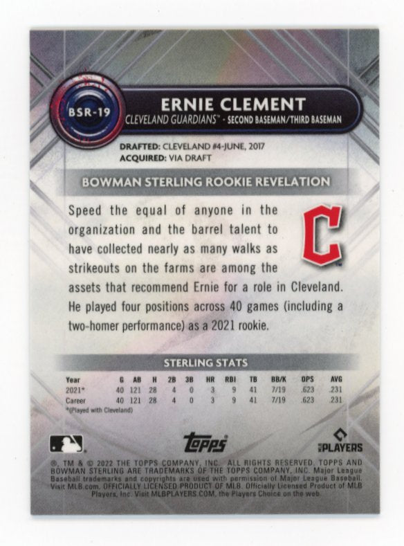 2022 Bowman Sterling Ernie Clement #BSR-19 - #/5 Red