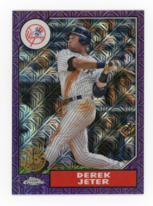 2022 Topps Derek Jeter 35th Anniversary #T87C2-64 - #/75 Purple Mojo