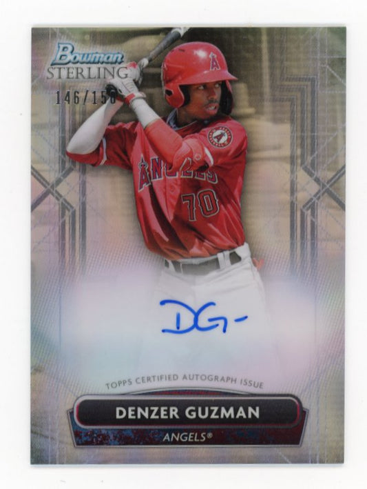 2022 Topps Bowman Sterling Denzer Guzman #PA-DG - #/150 Refractor Autograph