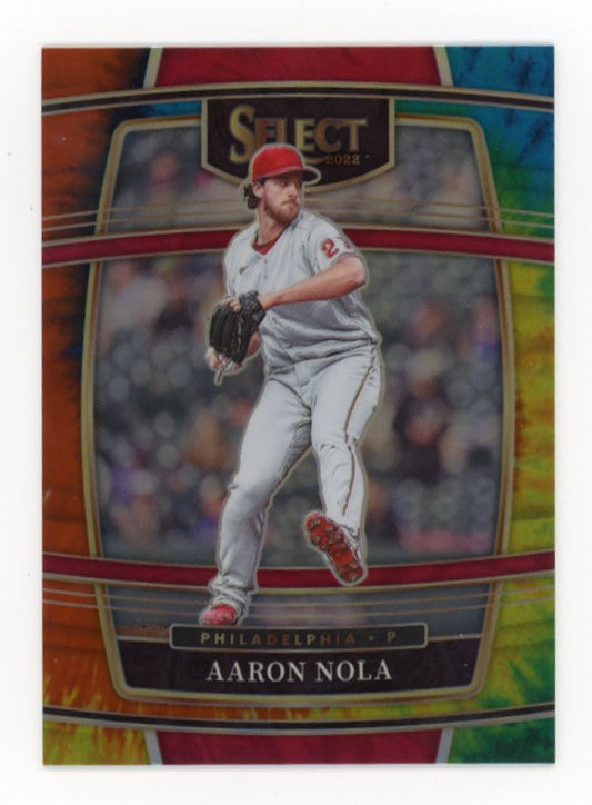 2022 Panini Select Aaron Nola #82 - #/20 Tie Dye