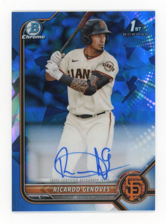 2022 Bowman Chrome Sapphire Ricardo Genoves - Autograph