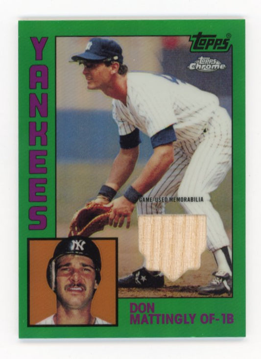 2020 Topps Chrome Don Mattingly #RRCR-DM - #/99 Green Bat Relic