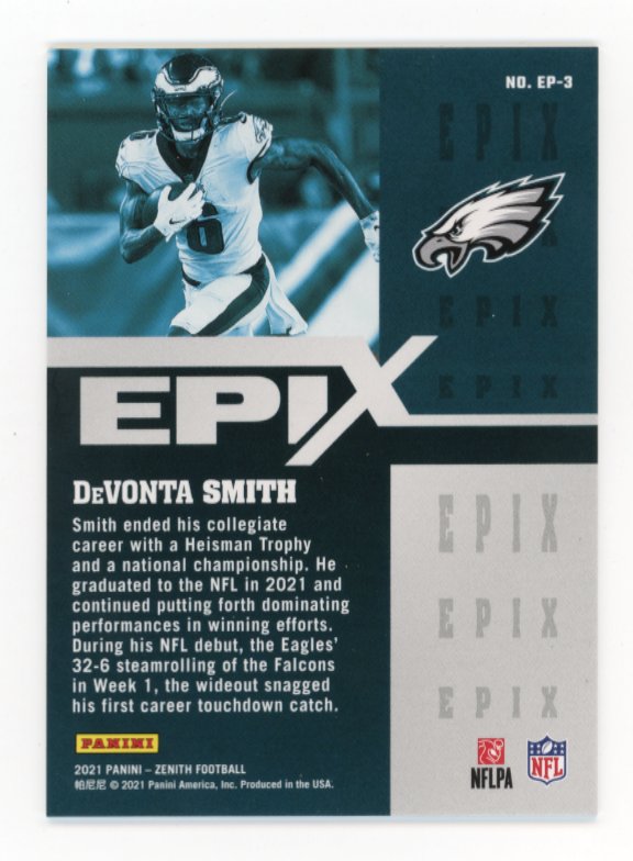 2021 Panini Zenith DeVonta Smith #EP-3 - #/25