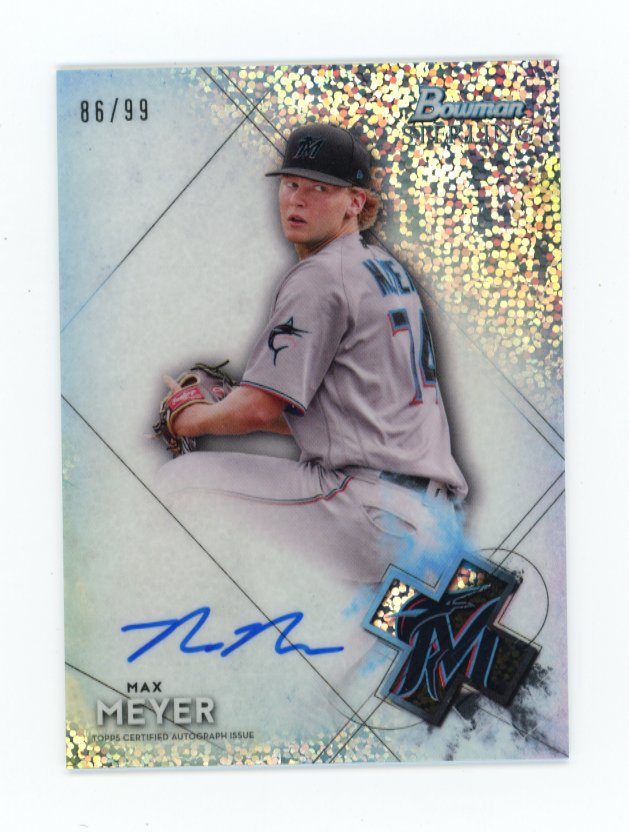 2021 Bowman Sterling Max Meyer #BSPA-MM - #/99 Sparkle Autograph