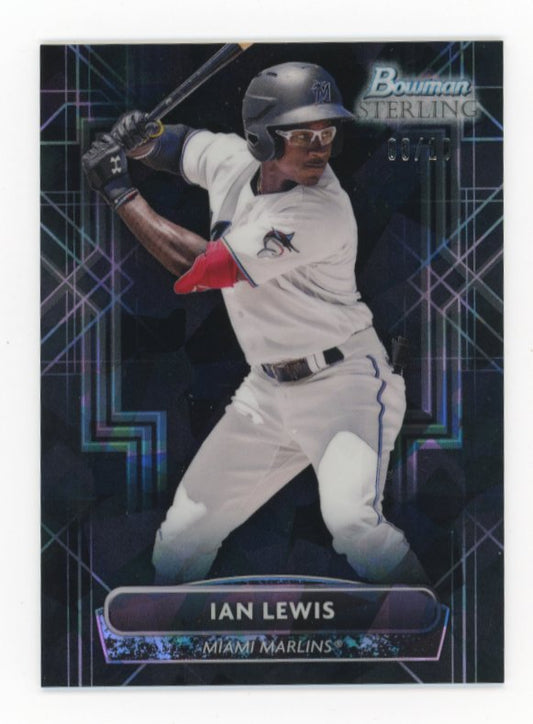 2022 Topps Bowman Sterling Ian Lewis #BSP-63 - #/10 Cracked Ice