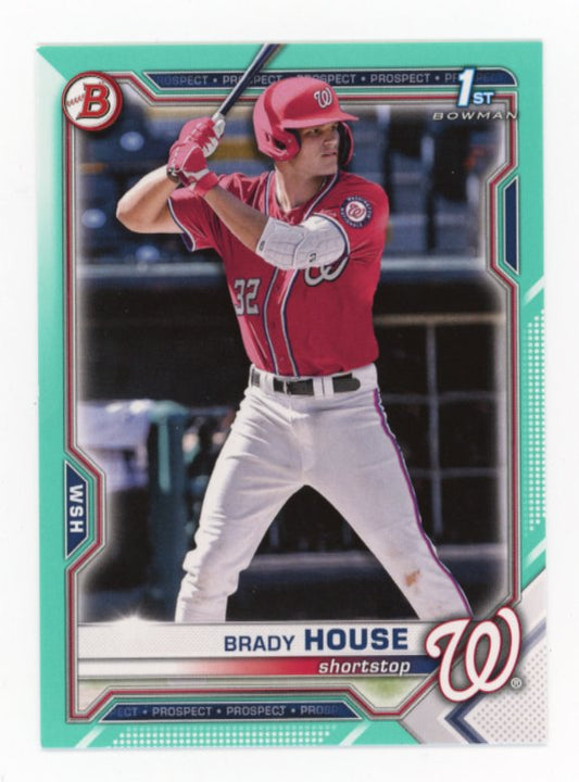 2021 Topps Bowman Prospect First Brady House #BD-186 - #/199 Teal