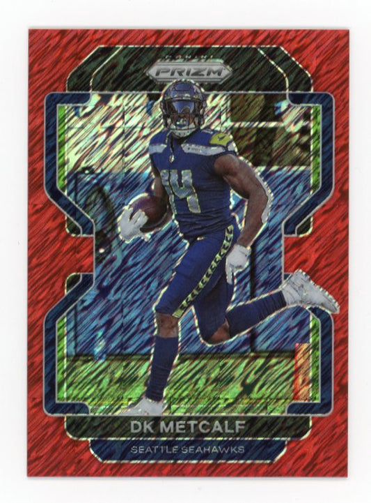 2021 Panini Prizm DK Metcalf #42 - #/35 Red Shimmer