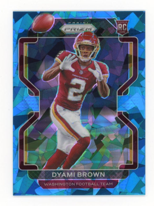 2021 Panini Prizm Dyami Brown RC #353 - #/99 Blue Cracked Ice