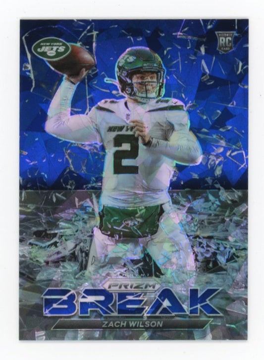 2021 Panini Prizm Zach Wilson RC #PB-4 - #/99 Cracked Ice