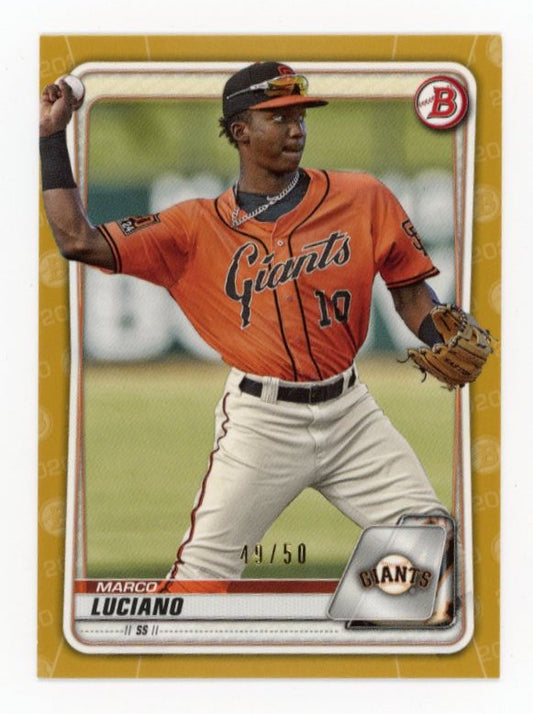 2020 Topps Bowman Marco Luciano #BP-103 - #/50 Gold