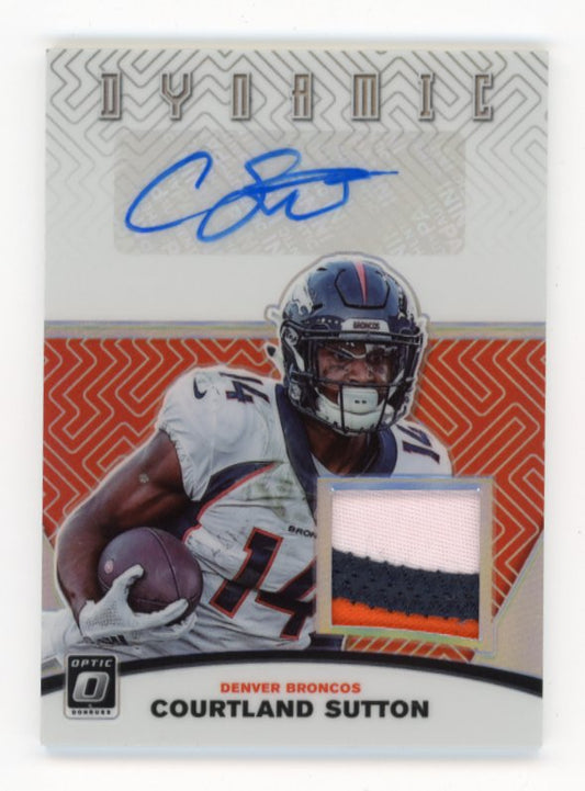 2019 Panini Donruss Optic Courtland Sutton #DPA-CSU - #/25 Patch Autograph2