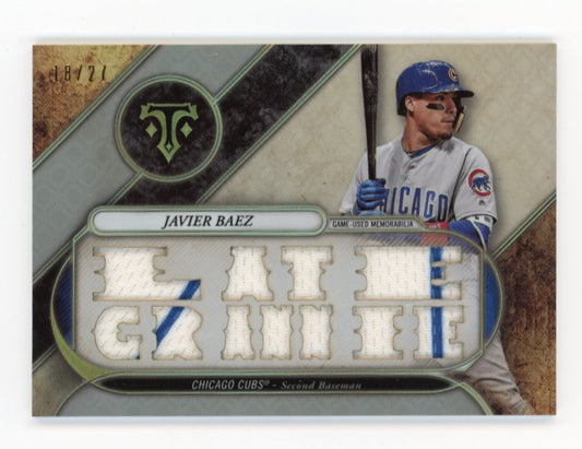 2017 Topps Triple Threads Javier Baez #TRR-JZ3 - #/27 Patch