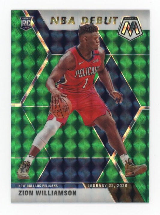 2019/20 Panini Mosaic Zion Williamson NBA Debut #269 - Green