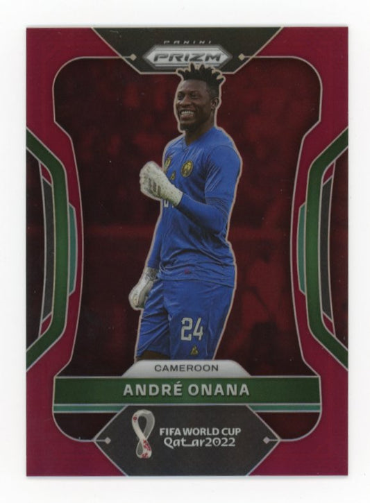 2022 Panini Prizm FIFA World Cup Qatar Andre Onana #37 - #/22 Maroon