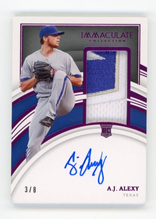 2022 Panini Immaculate A.J. Alexy RC #131 - #/8 Patch Autograph
