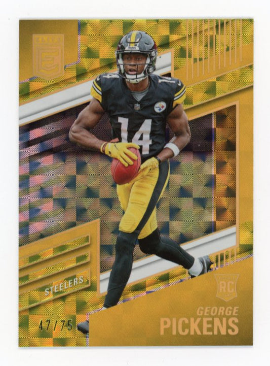 2022 Panini Donruss Elite George Pickens RC #125 - #/75 Yellow