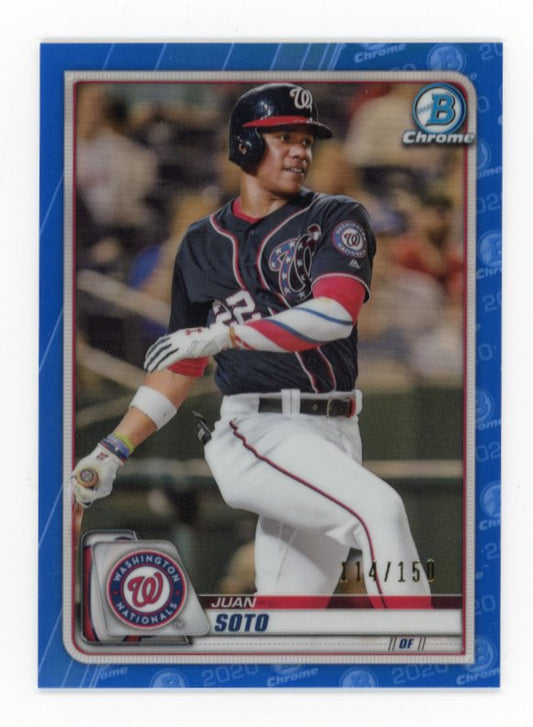 2020 Bowman Chrome Juan Soto #54 - #/150 Blue Refractor