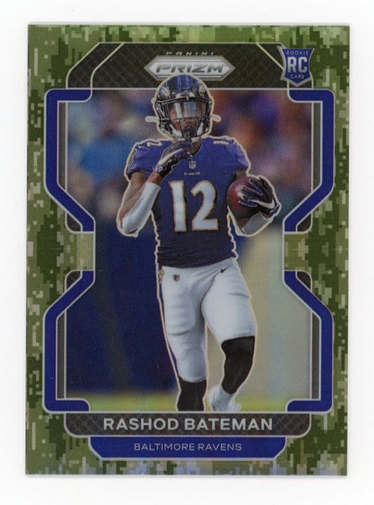 2021 Panini Prizm Rashod Bateman RC #340 - Camo #/15