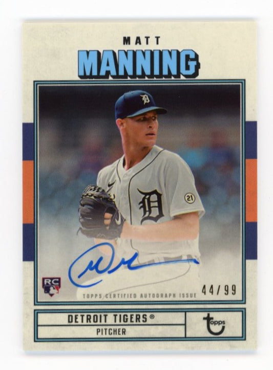 2022 Topps Brooklyn Collection Matt Manning #AC-MM - Autograph #/99