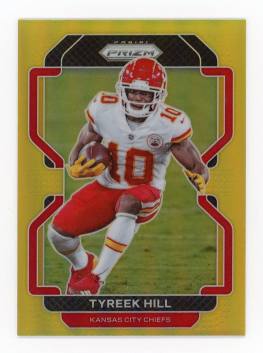 2021 Panini Prizm Tyreek Hill #187 - Gold Refractor #/10