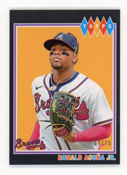2022 Topps Brooklyn Collection Ronald Acuna Jr #8 - Black #/75