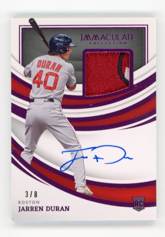 2022 Panini Immaculate Collection Jaren Duran #IMA-JD - Patch Auto #/8