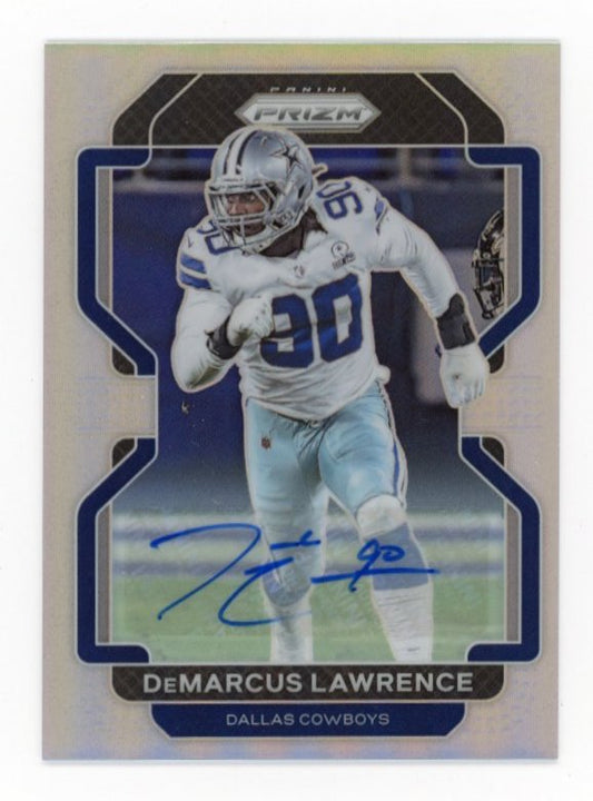 2021 Panini Prizm Demarcus Lawrence #244 - Silver Refractor Autograph