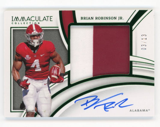 2022 Panini Immaculate Collection Brian Robinson Jr. RC #PP39 - Patch Autograph #/13