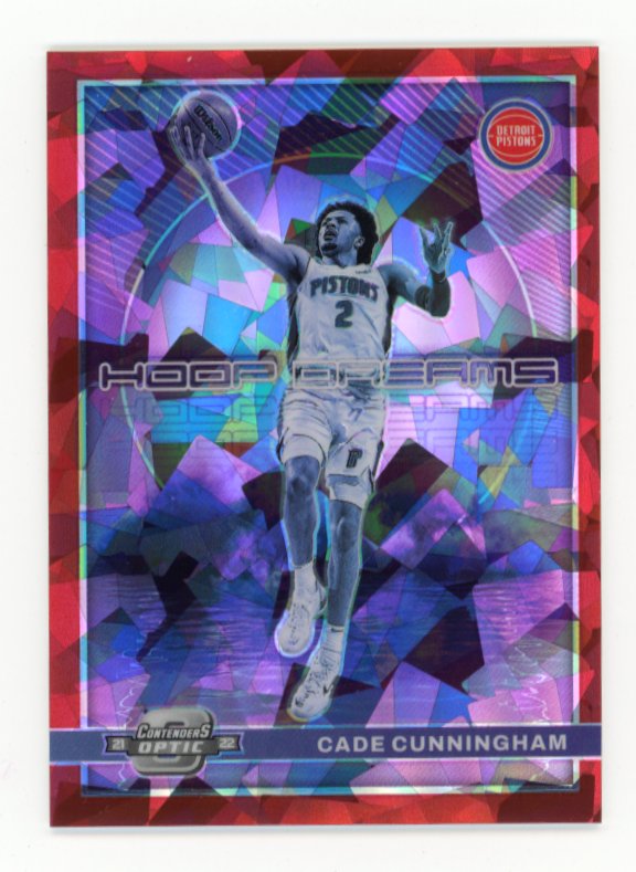 2021-22 Panini Contenders Optic Cade Cunningham #3 - Red Cracked Ice
