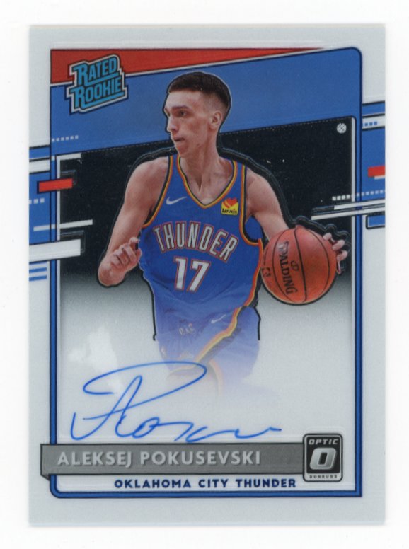 2020/21 Panini Donruss Optic Aleksej Pokusevski Rated Rookie RC #167 - Auto Silver