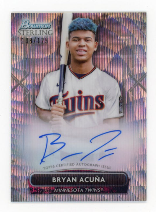 2022 Topps Bowman Sterling Bryan Acuna #PA-BA - #/125 Wave Autograph