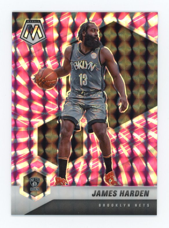 2020/21 Panini Mosaic James Harden #173 - #/11 Pink