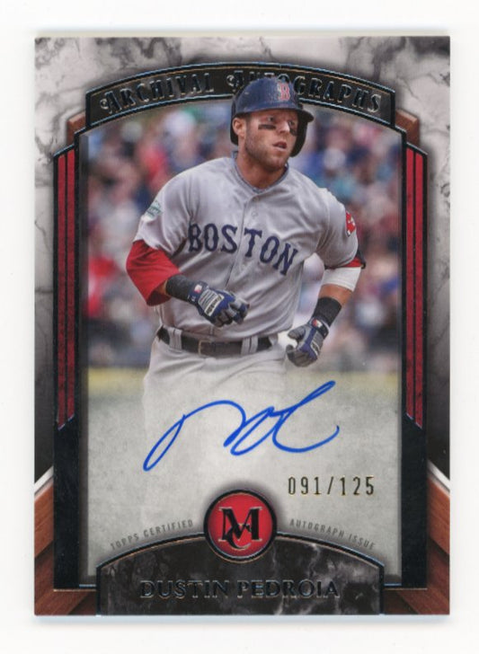 2022 Topps Museum Collection Dustin Pedroia #AA-DP - #/125 Autograph