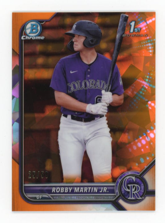 2022 Topps Bowman Chrome Sapphire First Robby Martin Jr. #BCP-43 - #/50 Orange