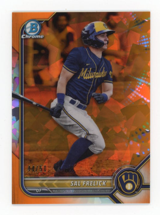 2022 Topps Bowman Chrome Sapphire Sal Frelick #BCP-149 - #/50 Orange