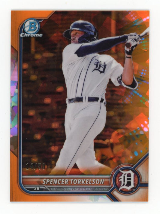 2022 Topps Bowman Chrome Sapphire Spencer Torkelson #BCP-6 - #/50 Orange